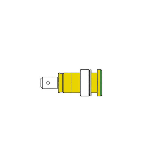 Connecteurs - DOUILLE DE SECURITE ISOLEE 4mm JAUNE VERT SEB 2620-F6 3…