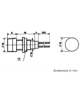 Voyants pour panneaux de controle lampes miniatures - VOYANT ROND 13mm 12V