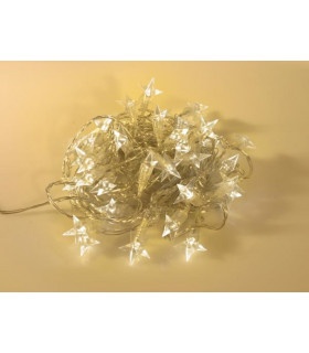 Guirlandes lumineuses - Novastarlight LED - 10 m - 40 etoiles blanc chaud - fil