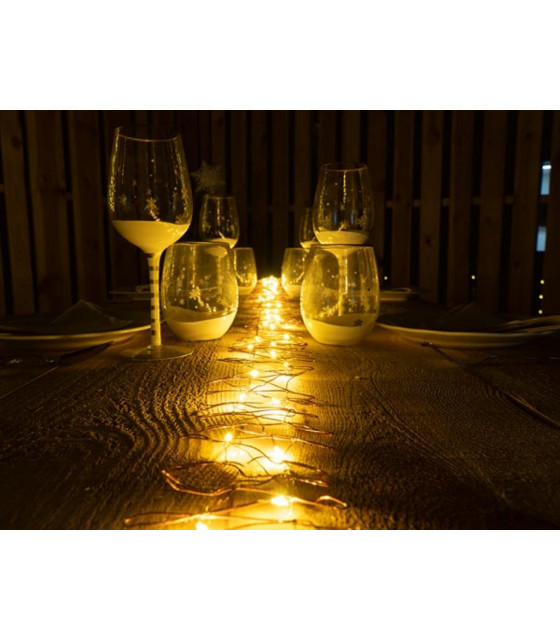 Guirlandes lumineuses - Ribbon Light LED - 8 X 300 cm - 80 lampes blanches