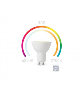 Sources lumineuses - AMPOULE RGB WIFI SMART - BLANC FROID BLANC CHAUD - GU10…