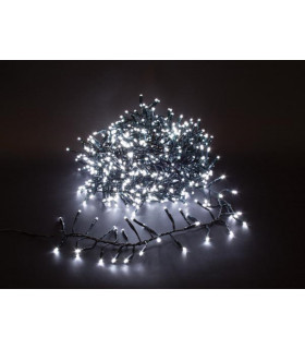 Guirlandes lumineuses - Spinlight LED - 12 m - 1020 lampes blanches - fil noir