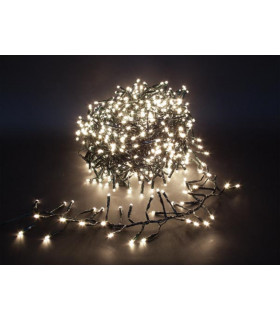 Guirlandes lumineuses - Spinlight LED - 18 m - 1530 LED - blanc - cable noir -