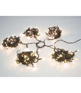 Rideaux d'arbres - Speed Light LED - Steady - 140 lampes blanc chaud - fil vert