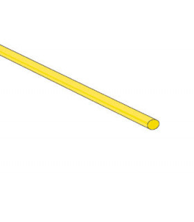 Thermoretractables - GAINE THERMORETRACTABLE 2 1 - 2.4mm - JAUNE - 50 PCS.