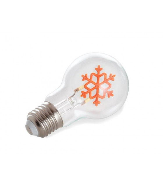 Decoration - Deco bulb - ampoule LED - filament dore en forme de flocon de