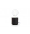 Decoration - Pied de de lampe cylindrique - ciment noir - cable 150cm -