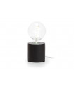 Decoration - Pied de de lampe cylindrique - ciment noir - cable 150cm -