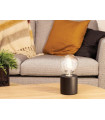 Decoration - Pied de de lampe cylindrique - ciment noir - cable 150cm -