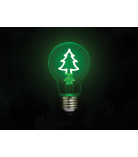 Decoration - Deco bulb - ampoule LED - filament vert en forme de sapin - E27…