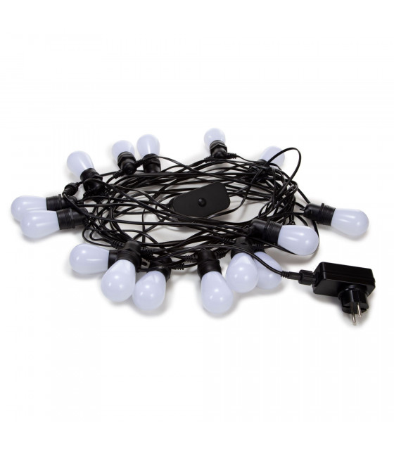 Guirlandes lumineuses - TUYA LED - 15 m - 15 lampes multicolores - cable noir -