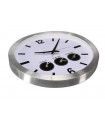 Horloges alarmes - HORLOGE MURALE EN ALUMINIUM AVEC 3 FUSEAUX HORAIRES - O 45.