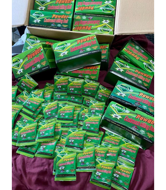 Anti cockroach product 15 Green Leaf anti cockroach sachets are a solution