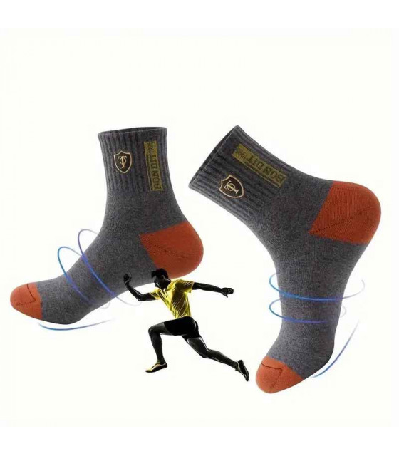 copy of Black 5 pairs Breathable and comfortable sports socks for men and women, made of cotton