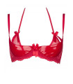 Lingerie Sexy - Soutien-gorge demi-bonnet rouge model 51594 Axami