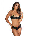 Lingerie Sexy - Soutien-gorge demi-bonnet noir model 171589 Axami