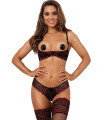 Lingerie Sexy - Soutien-gorge demi-bonnet noir model 163437 Axami