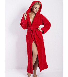 Vetements et Lingerie de Nuit - Peignoir long rouge model 50356 DKaren