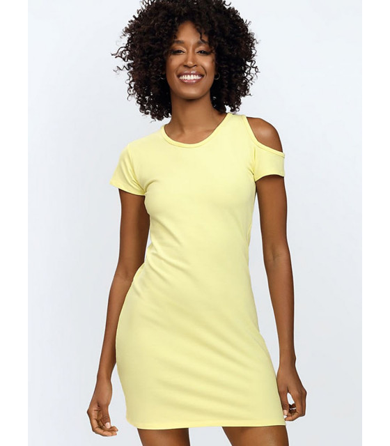 Robe de jour jaune model 179268 DKaren