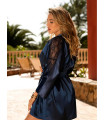 Vetements et Lingerie de Nuit - Peignoir bleu marine model 132827 DKaren