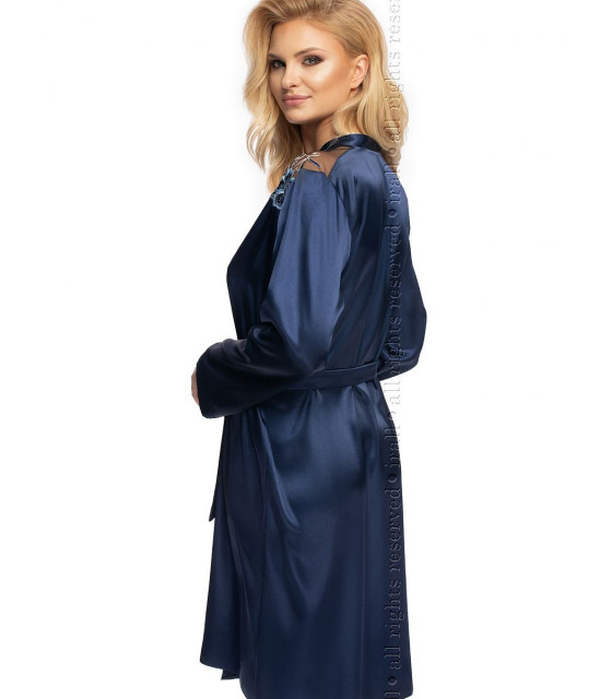 Vetements et Lingerie de Nuit - Peignoir bleu marine model 161226 Irall