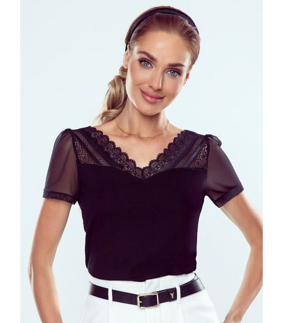 Chemises Blouses Femme - Chemisier noir model 179561 Eldar