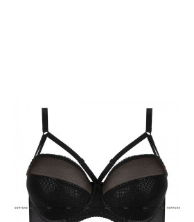 Soutiens-Gorge - Soutien-gorge rembourré noir model 71359 Gorteks