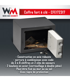 Coffre fort - Coffre fort électronique 23x17x17cm - Work Men