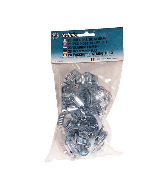 Accessoires - Colliers de serrage 20 pièces - Elem Technic