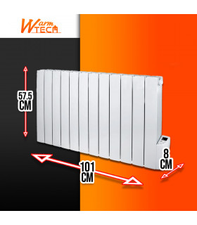 Radiateur - Radiateur a inertie fluide 2000W 12 éléments - Warm Tech