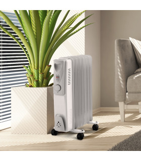 Chauffage - Radiateur bain d'huile 1500W 7 éléments - Warm Tech