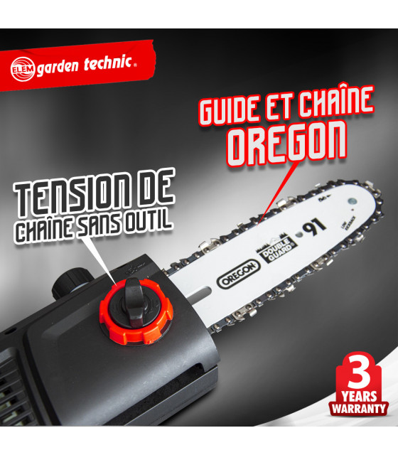 Tronçonneuse électrique - Scie à ébrancher sur perche 710W Guide Oregon 24cm