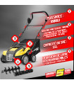 Scarificateur - Scarificateur emousseur electrique 1800W - 40cm