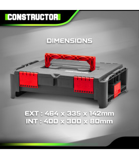 Boite à outils - Boîte à outils empilable en plastique 46.4x33.5x14.