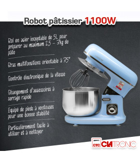 Petit électroménager - Robot pâtissier 1100W - Clatronic