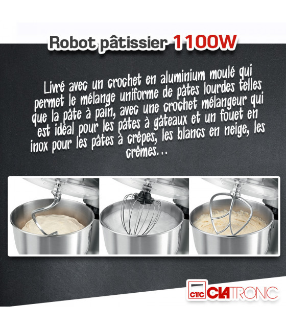 Petit électroménager - Robot pâtissier 1100W - Clatronic