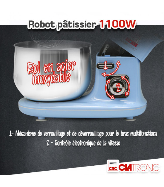 Petit électroménager - Robot pâtissier 1100W - Clatronic