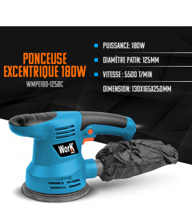 Ponceuse - Ponceuse excentrique 180W - 125MM