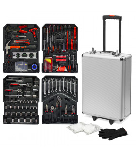 Coffre à outils - Trolley multi outils 820pcs avec poignée téléscopique -