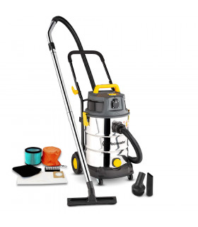 Aspirateur - Aspirateur eau et poussières 1600W - 30L inox - 27 Kpa avec prise