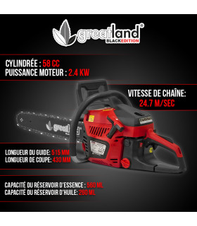 Tronçonneuse thermique - Tronçonneuse thermique 58CC - guide 51.