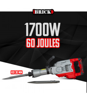 Marteau piqueur - Marteau piqueur 1700W - 60 Joules avec coffret - Brick