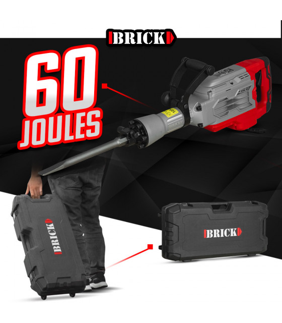 Marteau piqueur - Marteau piqueur 1700W - 60 Joules avec coffret - Brick