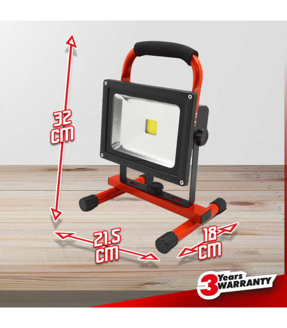 Eclairage - Projecteur led rechargeable de chantier 20W - I-WATTS