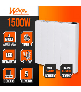 Chauffage - Radiateur inertie céramique 1500 W - Warm Tech