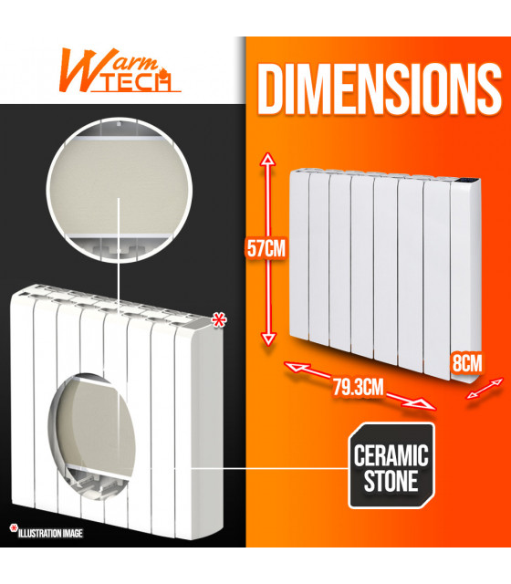 Radiateur inertie céramique 2000 W - Warm Tech