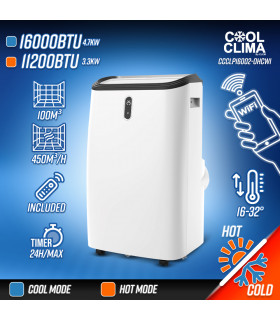 Climatiseur - Climatiseur mobile réversible chaud/froid 16000BTU 4.