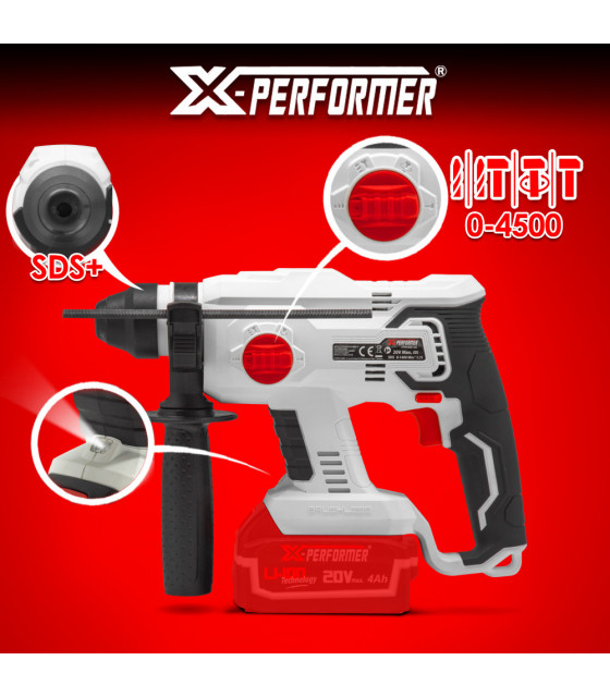 Marteau perforateur - Marteau perforateur sans fil 20V avec moteur à induction